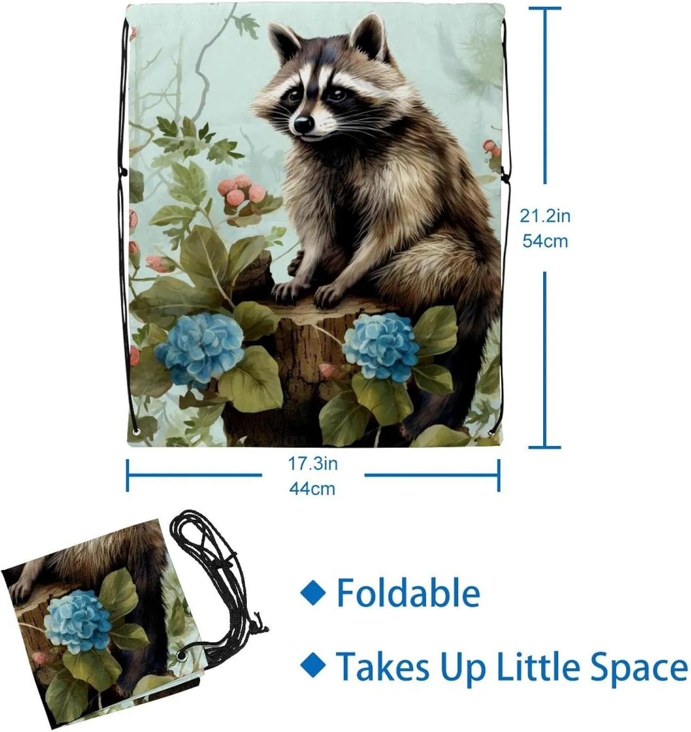 2 Pcs Bear Drawstring Backpack String Bag Sports Sack pack Gym Sack Side Pocket for Men Women