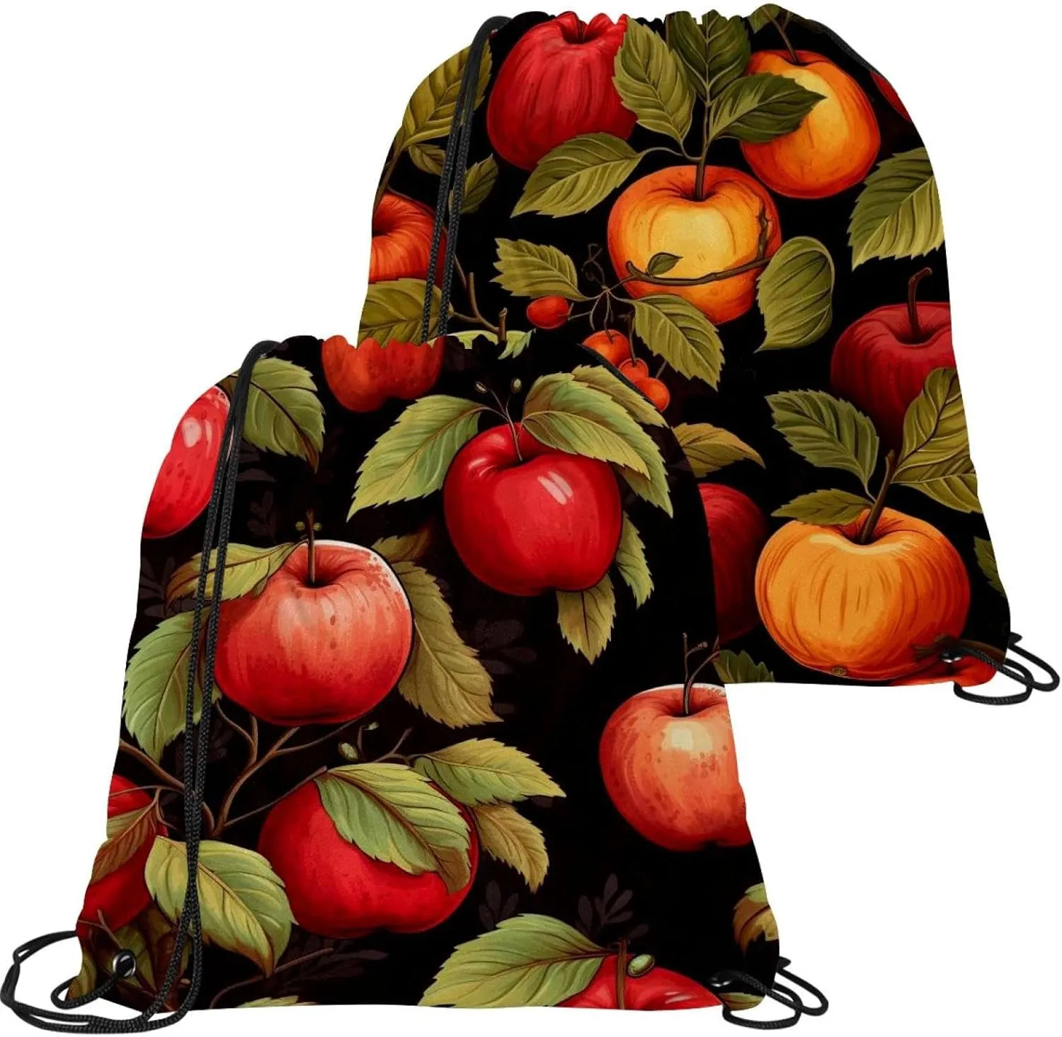 2 Pieces Fruit Drawstring Backpack for Party Gym Sport Trip