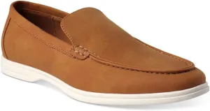 Alfani Mens Porter Faux Leather Memory Foam Loafers