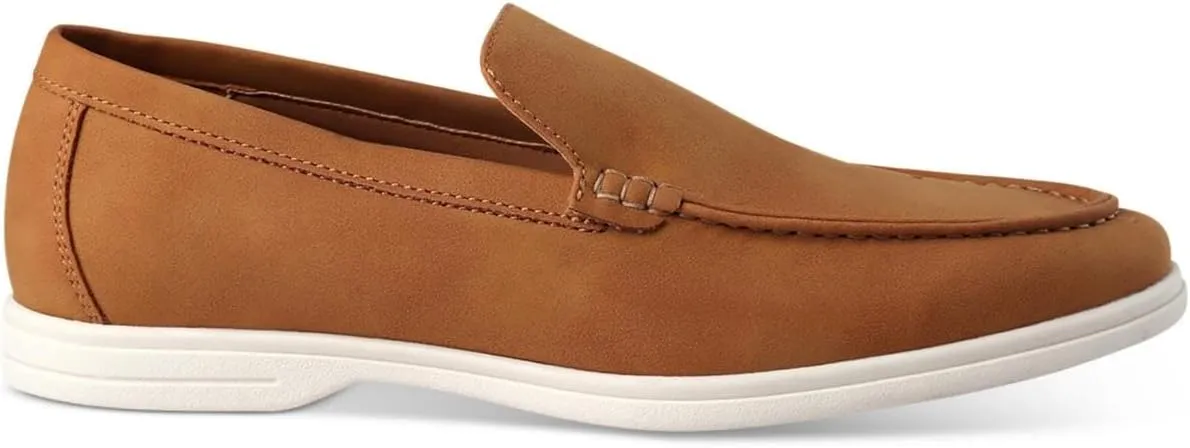 Alfani Mens Porter Faux Leather Memory Foam Loafers
