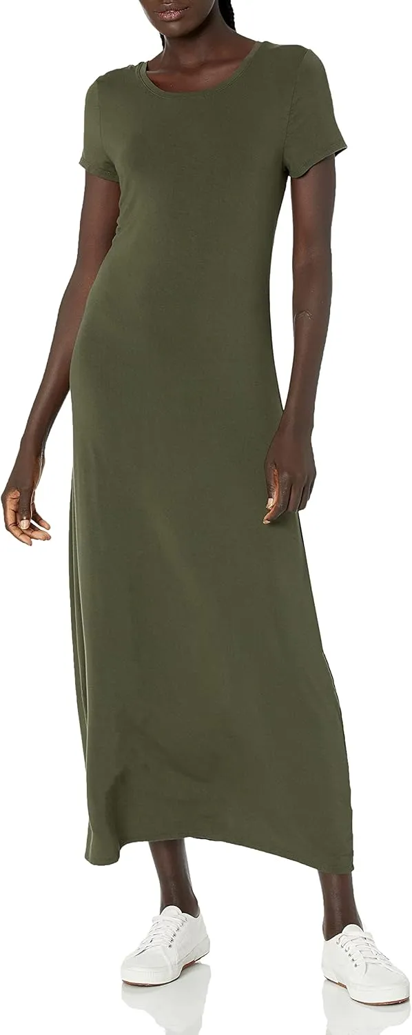 Amazon Essentials Women's Short-Sleeve Maxi Dress