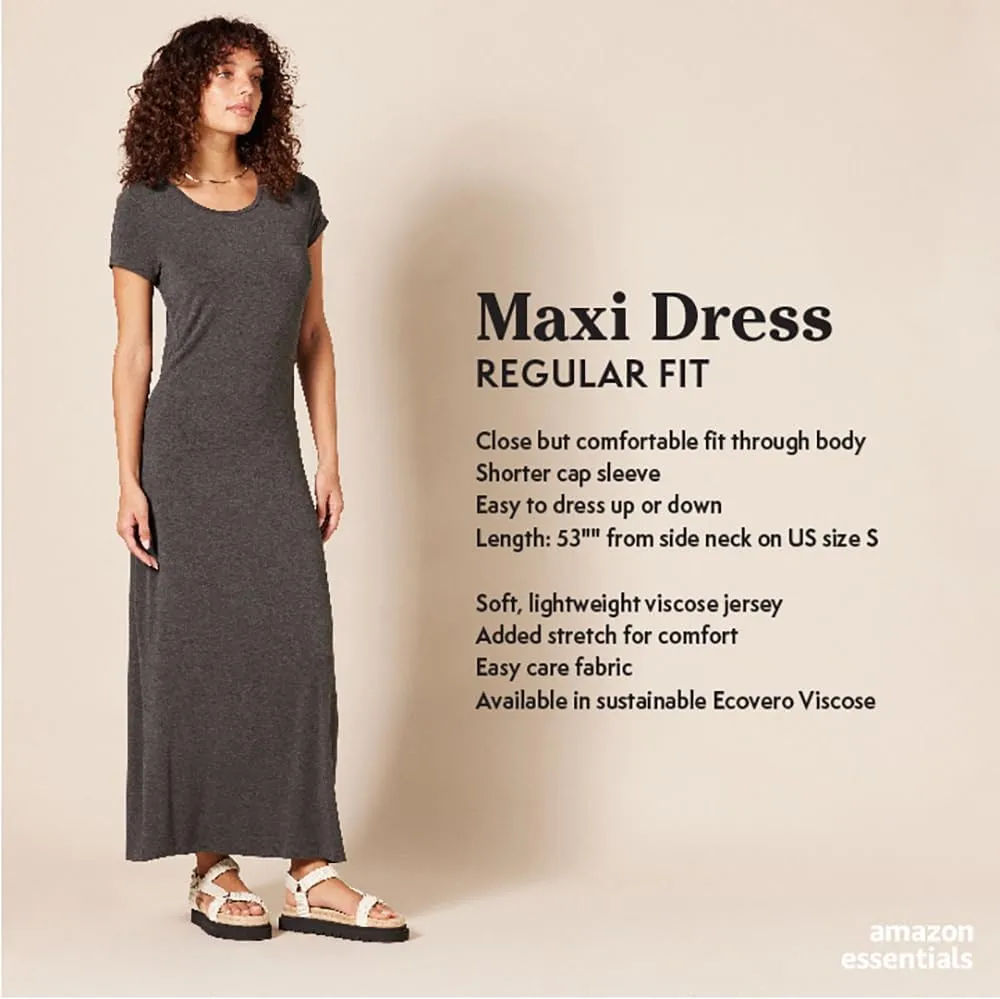Amazon Essentials Women's Short-Sleeve Maxi Dress
