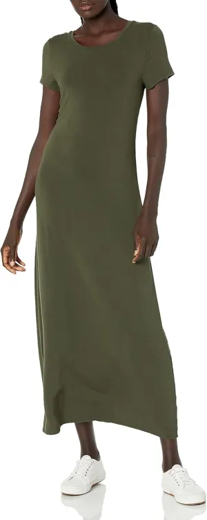 Amazon Essentials Women's Short-Sleeve Maxi Dress