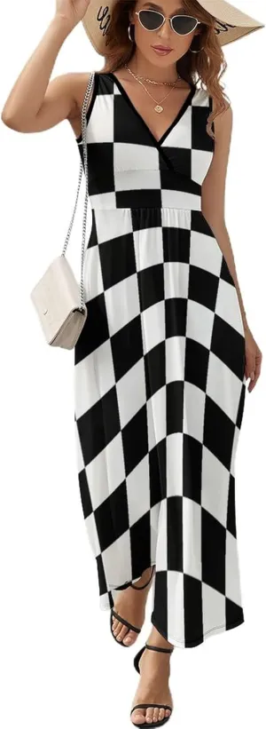 AMRANDOM Women's Sleeveless Casual T Shirt Dress for Women Flowy Tunic Dress