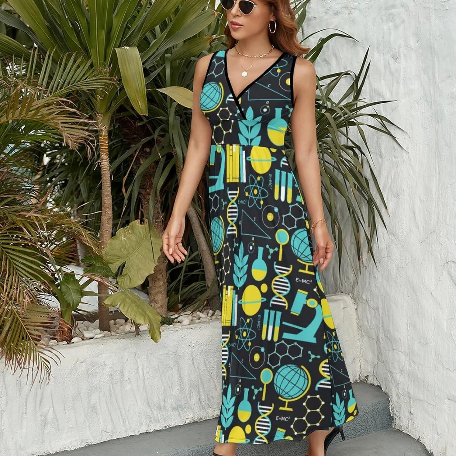 AMRANDOM Women's Sleeveless Casual T Shirt Dress for Women Flowy Tunic Dress