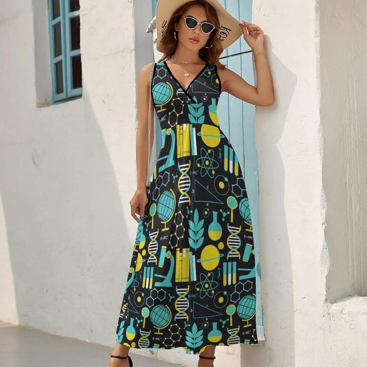 AMRANDOM Women's Sleeveless Casual T Shirt Dress for Women Flowy Tunic Dress