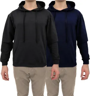 Andrew Scott Cotton Hoodie, Soft Midweight Fleece, Pullover Hooded Sweatshirt for Men - Multi Packs