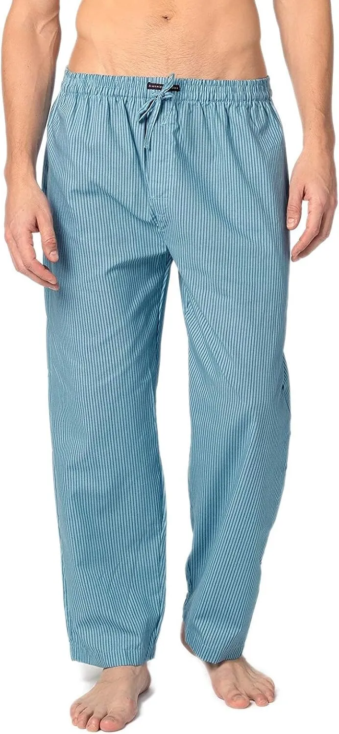 Andrew Scott Men's 2 Pack Super Soft Woven Pajama & Sleep Long Lounge PJ Pants