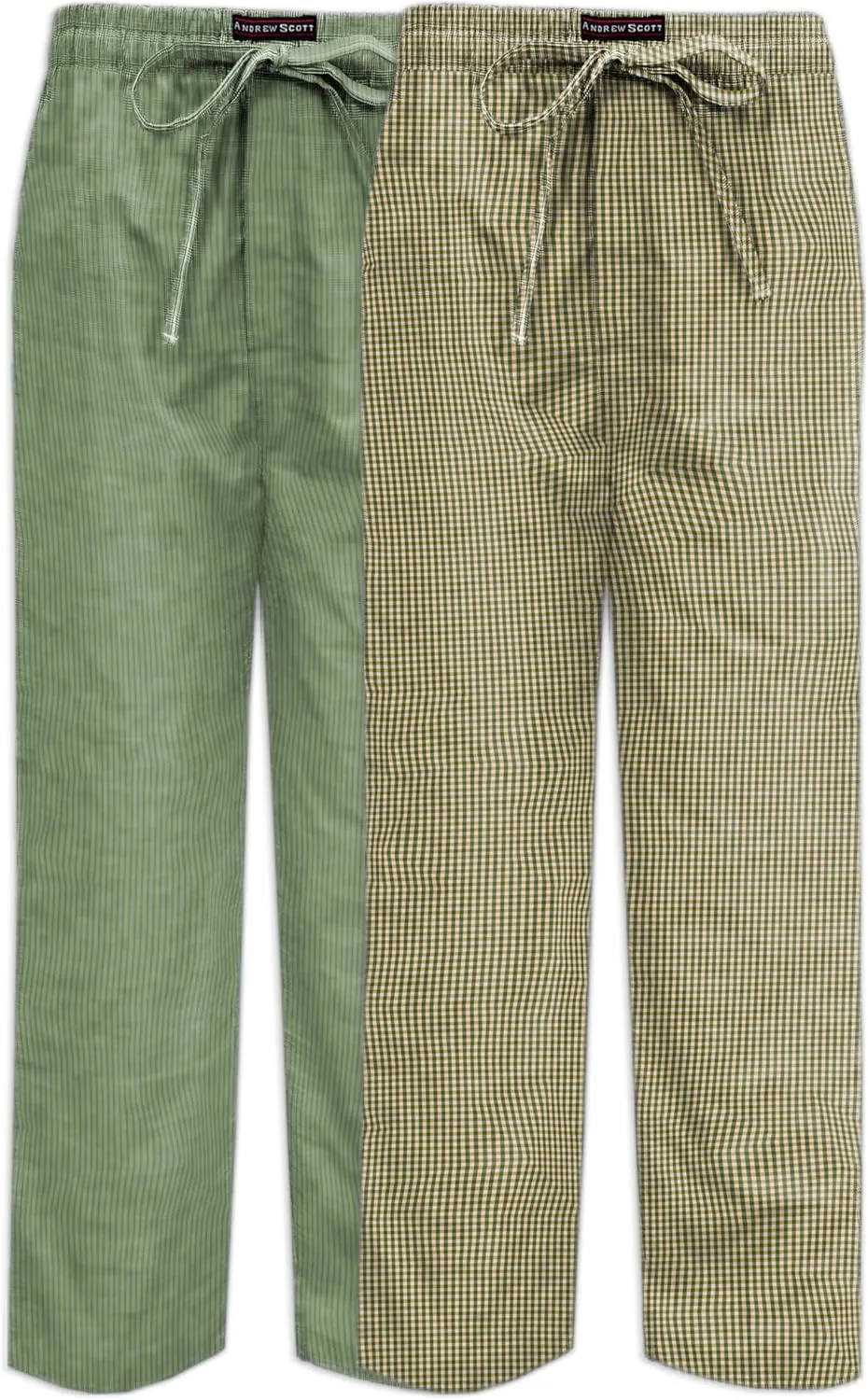 Andrew Scott Men's 2 Pack Super Soft Woven Pajama & Sleep Long Lounge PJ Pants