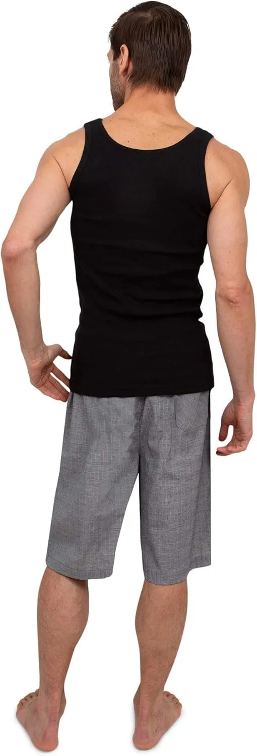 Andrew Scott Men's Soft Poplin Woven Pajama & Sleep Jam Cargo Short Lounge Pants | Multi Packs