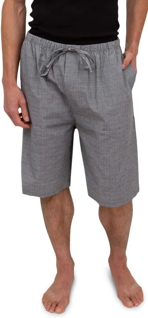 Andrew Scott Men's Soft Poplin Woven Pajama & Sleep Jam Cargo Short Lounge Pants | Multi Packs