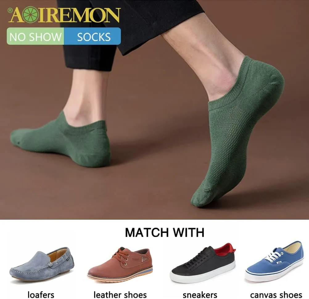 AOIREMON No Show Athletic Socks 5-10 Pairs Hiking Running Ankle Socks For Women Cushion Low Cut Socks
