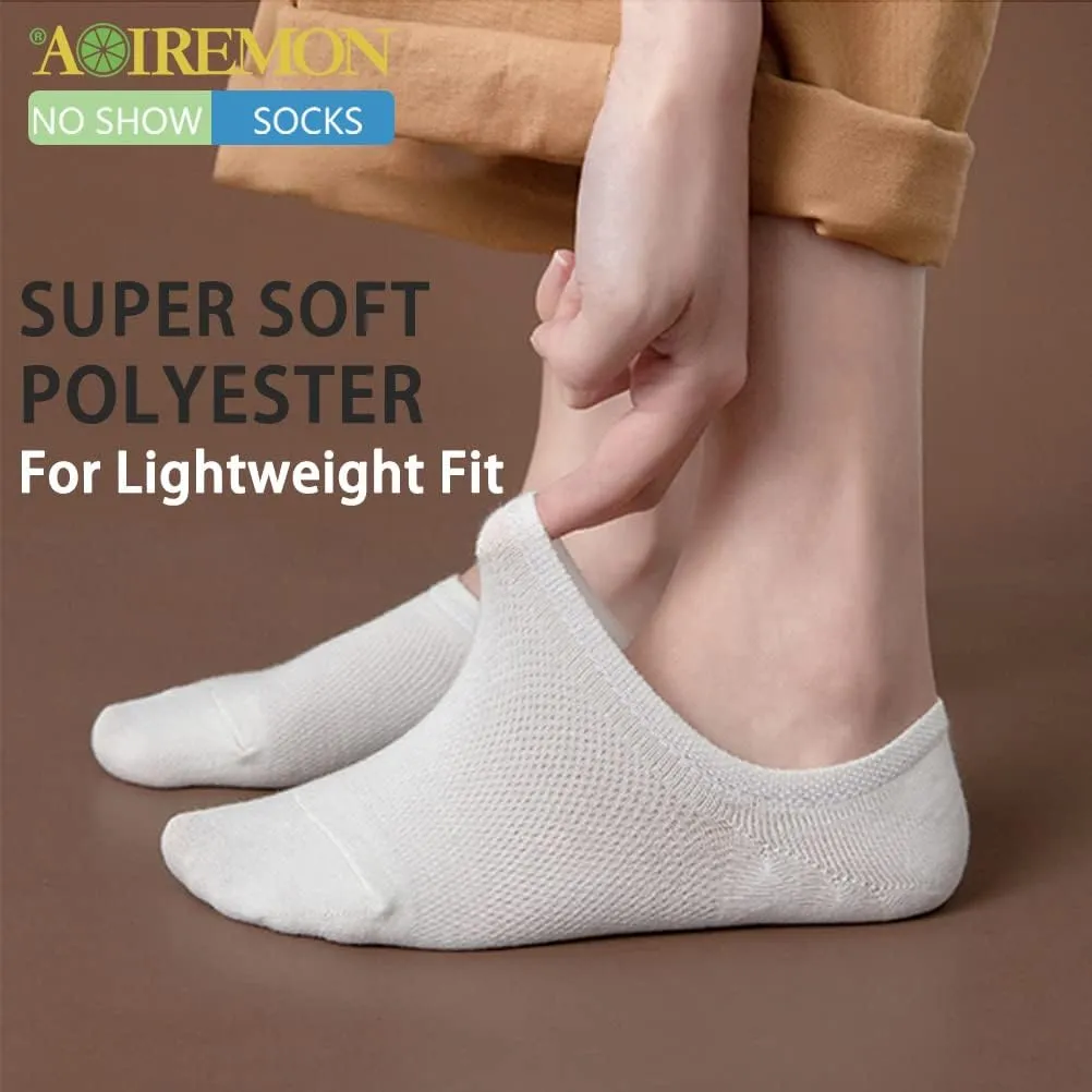 AOIREMON No Show Athletic Socks 5-10 Pairs Hiking Running Ankle Socks For Women Cushion Low Cut Socks