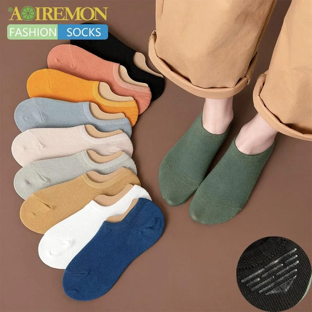 AOIREMON No Show Athletic Socks 5-10 Pairs Hiking Running Ankle Socks For Women Cushion Low Cut Socks