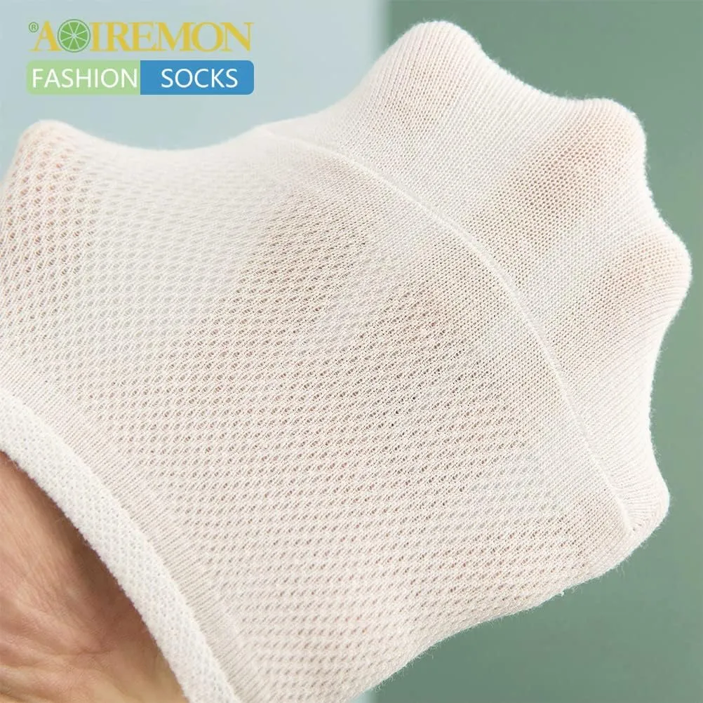 AOIREMON No Show Athletic Socks 5-10 Pairs Hiking Running Ankle Socks For Women Cushion Low Cut Socks