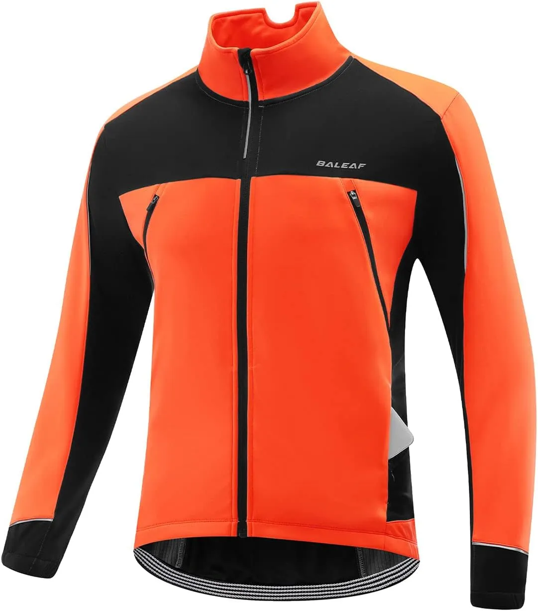 baleaf Men's Winter Jacket Windproof Softshell Thermal Warm Pockets Cycling Running Mountain Biking Cold Weather Gear