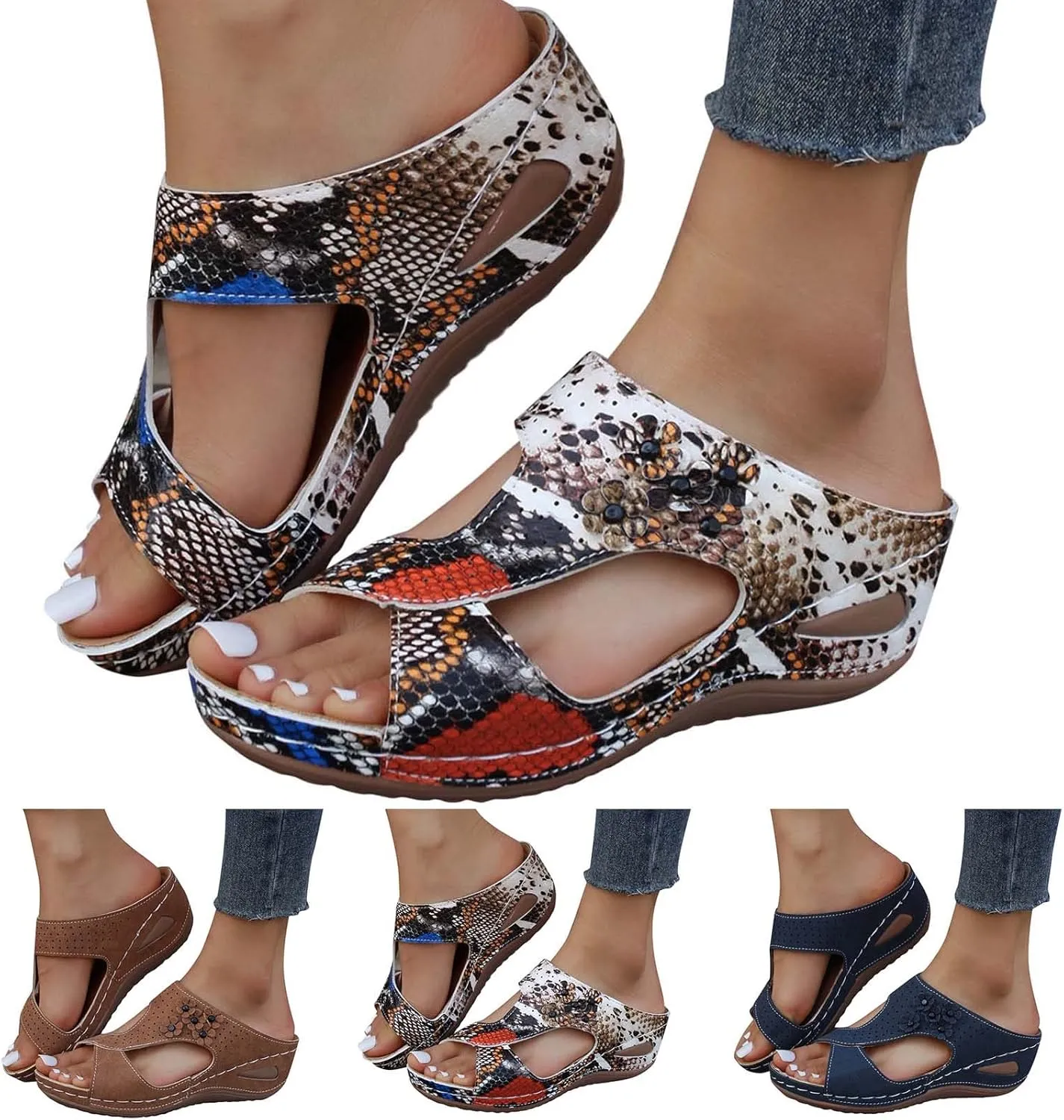 Best Orthopedic Running Shoes for Women Summer Sandals for Women 2024 with Arch Support Men's Open Toe Diabetic Sandals Womens Comfortable Sandals Beach Shoes Women Women White Sandals