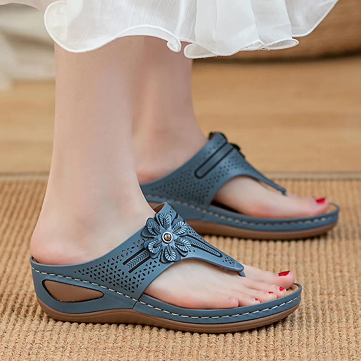 Black Orthopedic Sandals Women Comfortable Women's Flip Flops Arch Support Orthotic Toe Post Thong Sandals Women Closed Toe Shoes Women Walking Sandals Orthopedic Shoes Bunion Womens Fashion Sandals