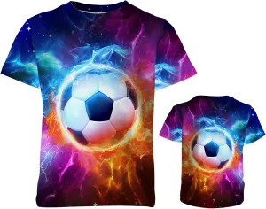 Boys Girls 3D Graphic Printed T-Shirts,Kids Cool Crewneck Short Sleeve Tops Tee Shirt Tshirt for Teens 6-16 Years