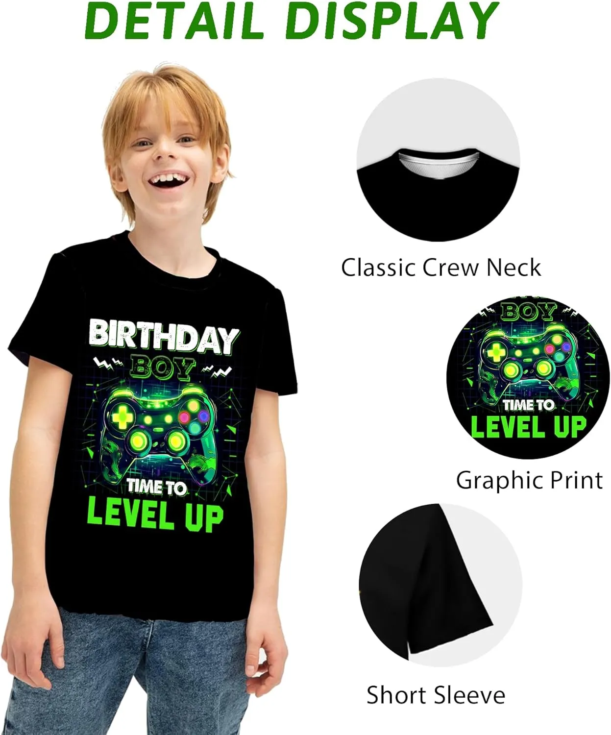 Boys Girls 3D Graphic Printed T-Shirts,Kids Cool Crewneck Short Sleeve Tops Tee Shirt Tshirt for Teens 6-16 Years