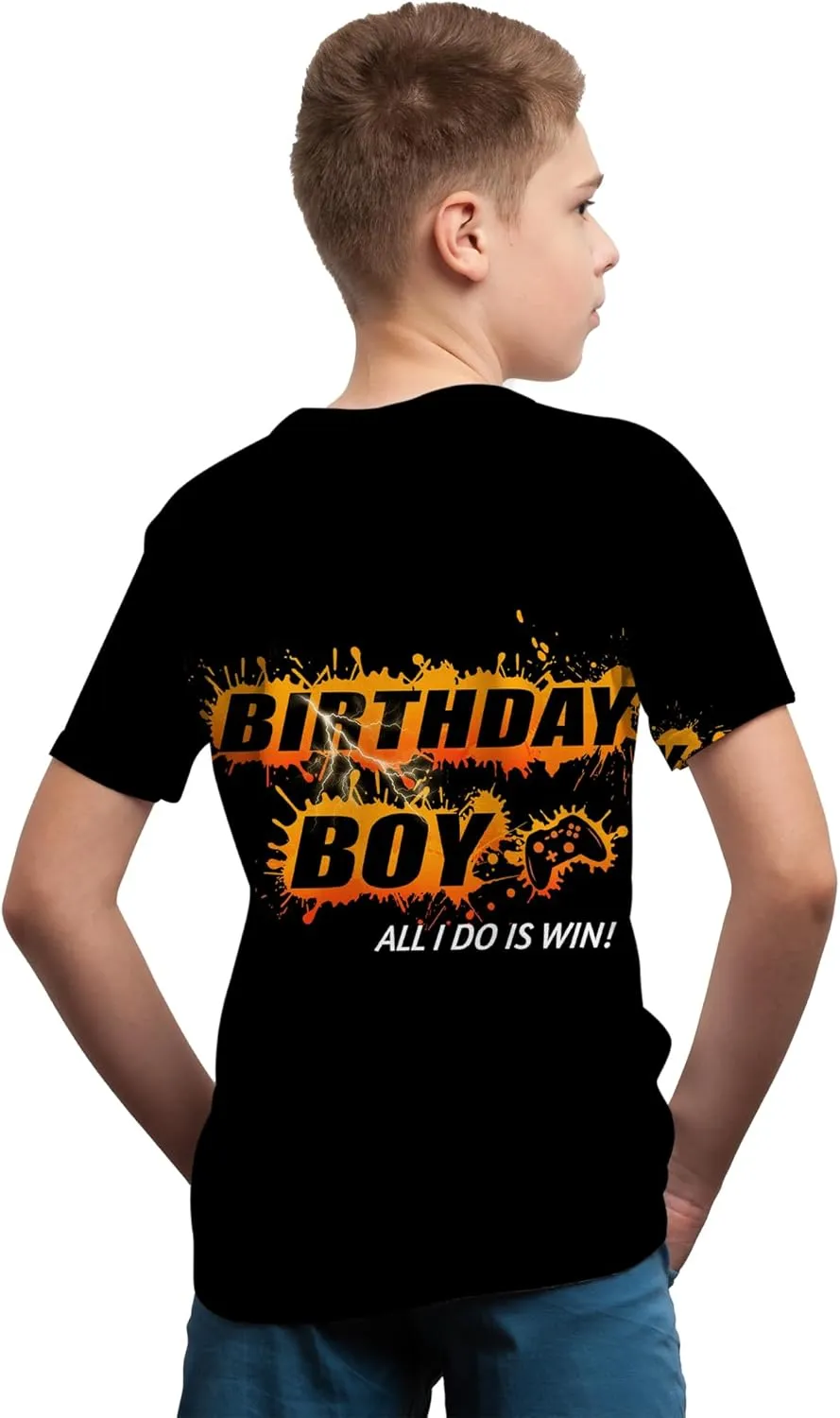 Boys Girls 3D Graphic Printed T-Shirts,Kids Cool Crewneck Short Sleeve Tops Tee Shirt Tshirt for Teens 6-16 Years