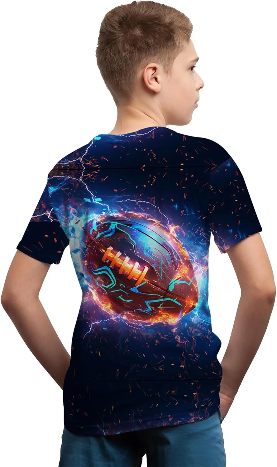 Boys Girls 3D Graphic Printed T-Shirts,Kids Cool Crewneck Short Sleeve Tops Tee Shirt Tshirt for Teens 6-16 Years