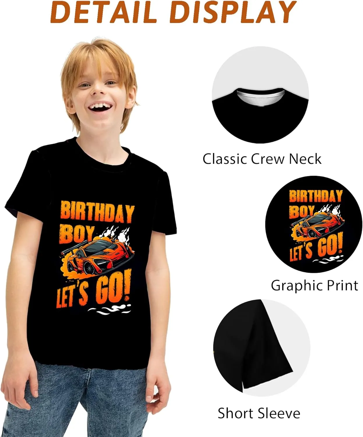 Boys Girls 3D Graphic Printed T-Shirts,Kids Cool Crewneck Short Sleeve Tops Tee Shirt Tshirt for Teens 6-16 Years