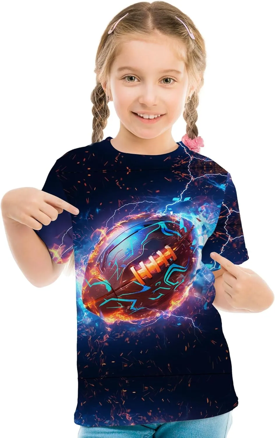 Boys Girls 3D Graphic Printed T-Shirts,Kids Cool Crewneck Short Sleeve Tops Tee Shirt Tshirt for Teens 6-16 Years