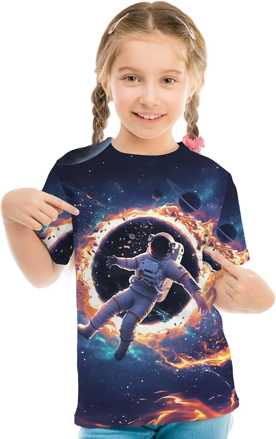 Boys Girls 3D Graphic Printed T-Shirts,Kids Cool Crewneck Short Sleeve Tops Tee Shirt Tshirt for Teens 6-16 Years