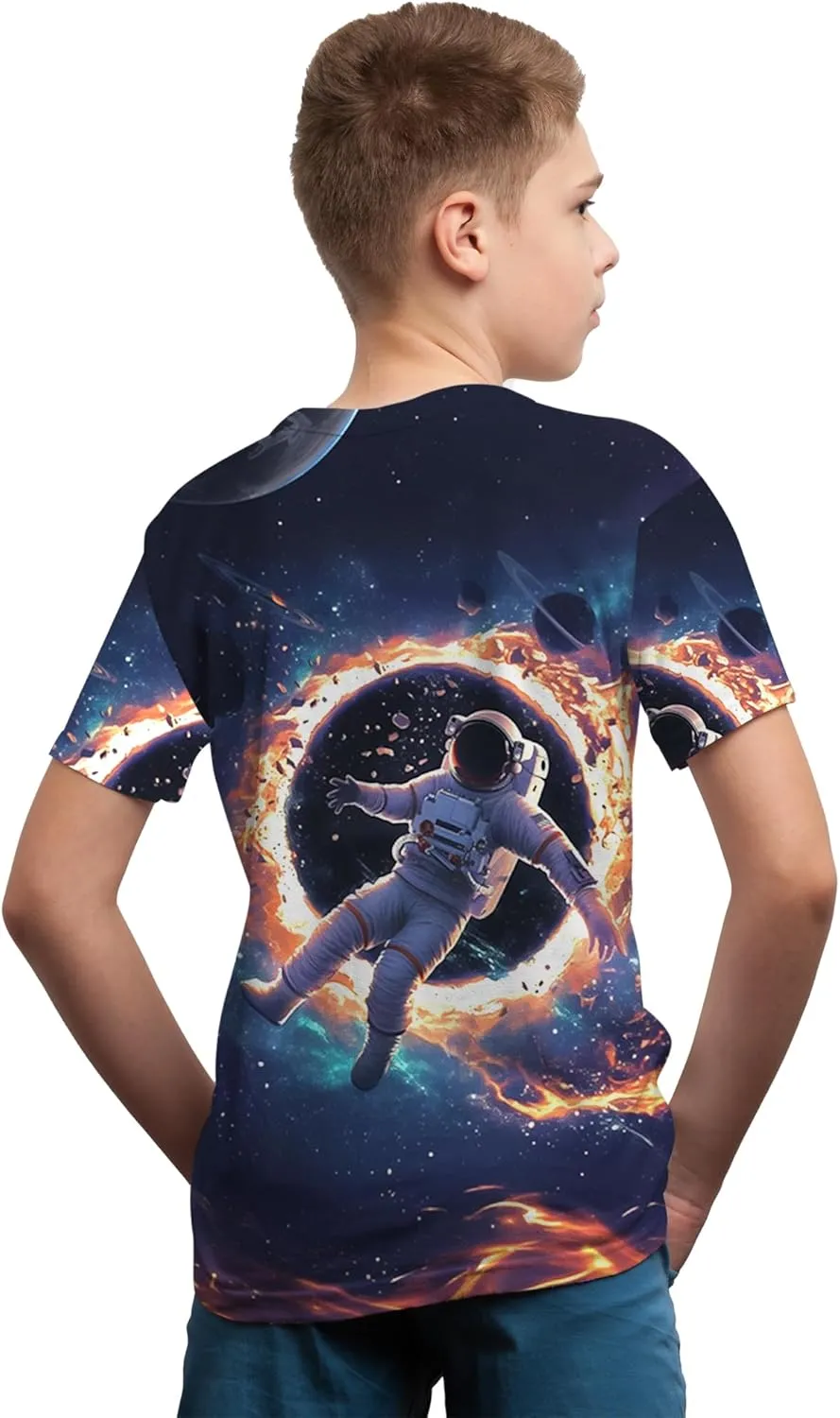 Boys Girls 3D Graphic Printed T-Shirts,Kids Cool Crewneck Short Sleeve Tops Tee Shirt Tshirt for Teens 6-16 Years