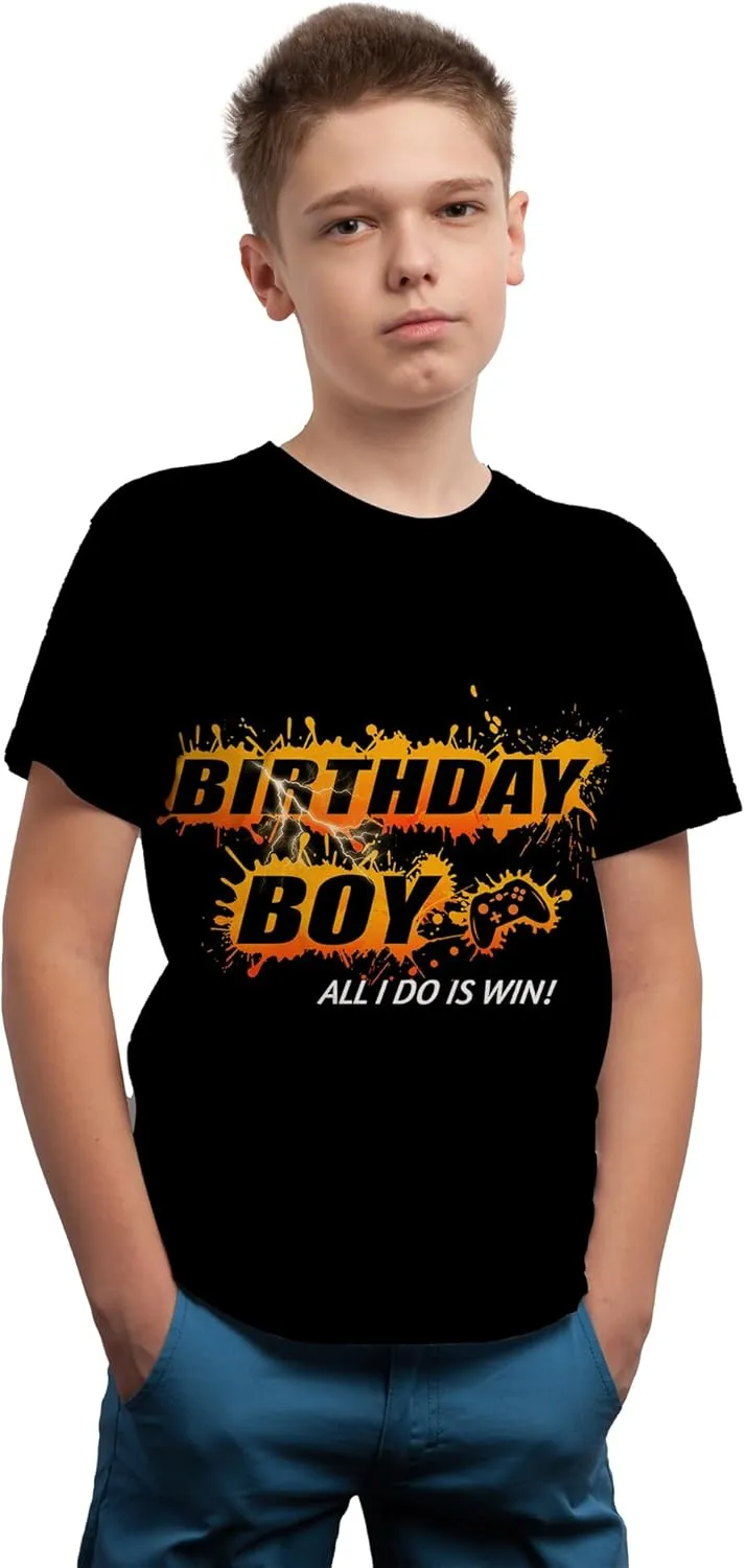 Boys Girls 3D Graphic Printed T-Shirts,Kids Cool Crewneck Short Sleeve Tops Tee Shirt Tshirt for Teens 6-16 Years