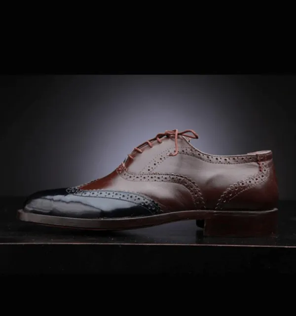 Brown & Black Wingtip Brogues