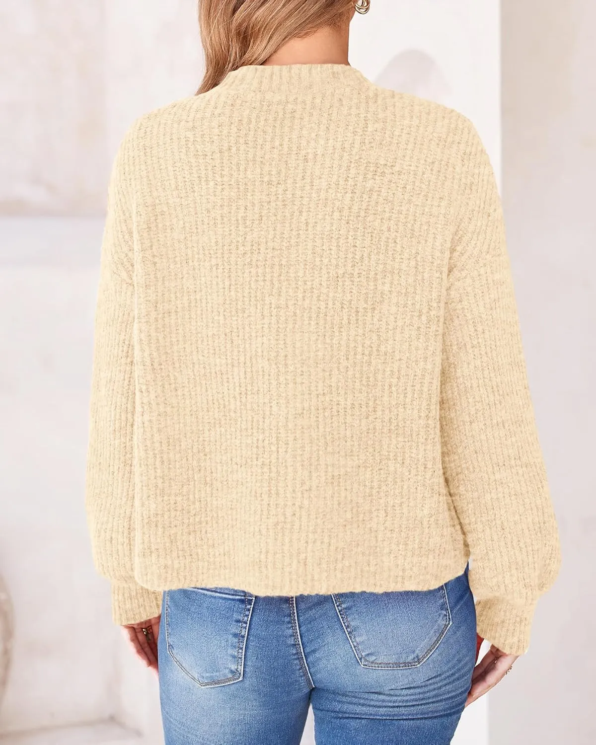 BTFBM Women's Chunky Knit Fall Cardigan 2025 Winter Long Sleeve Button Down Soft Loose Cropped Sweater Outerwear