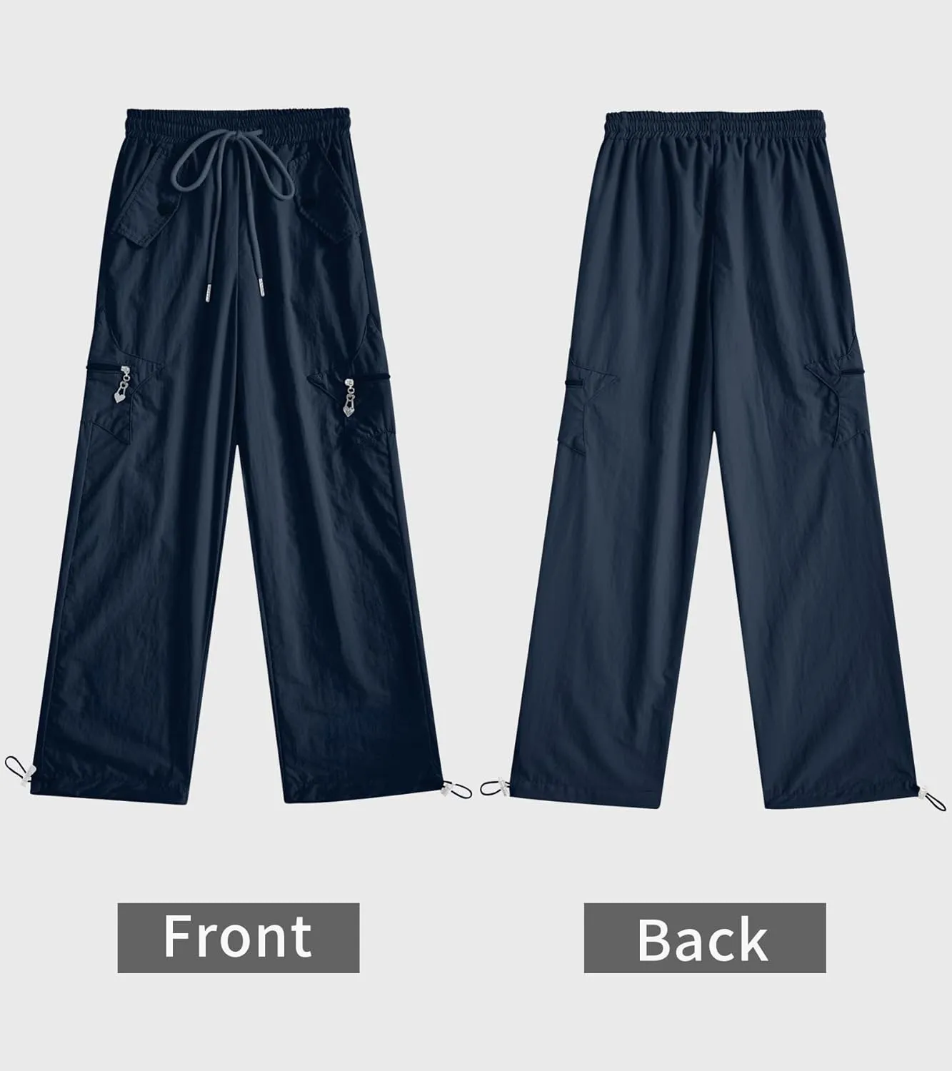 Cargo Pants for Girls Parachute Baggy Joggers Elastic Waist Wide Leg Hip Hop Dance Outfits Size 7-14
