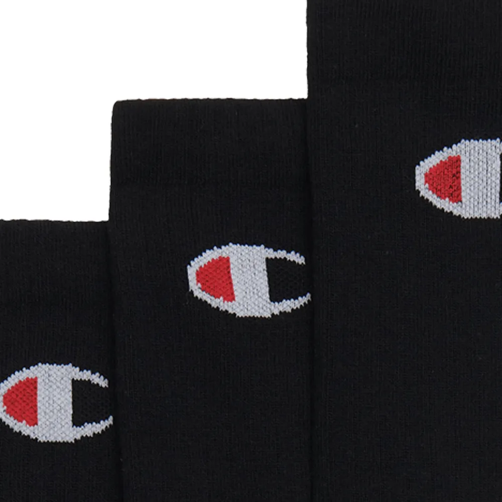 Champion SPS C Logo Crew Sock 3 Pack - Black