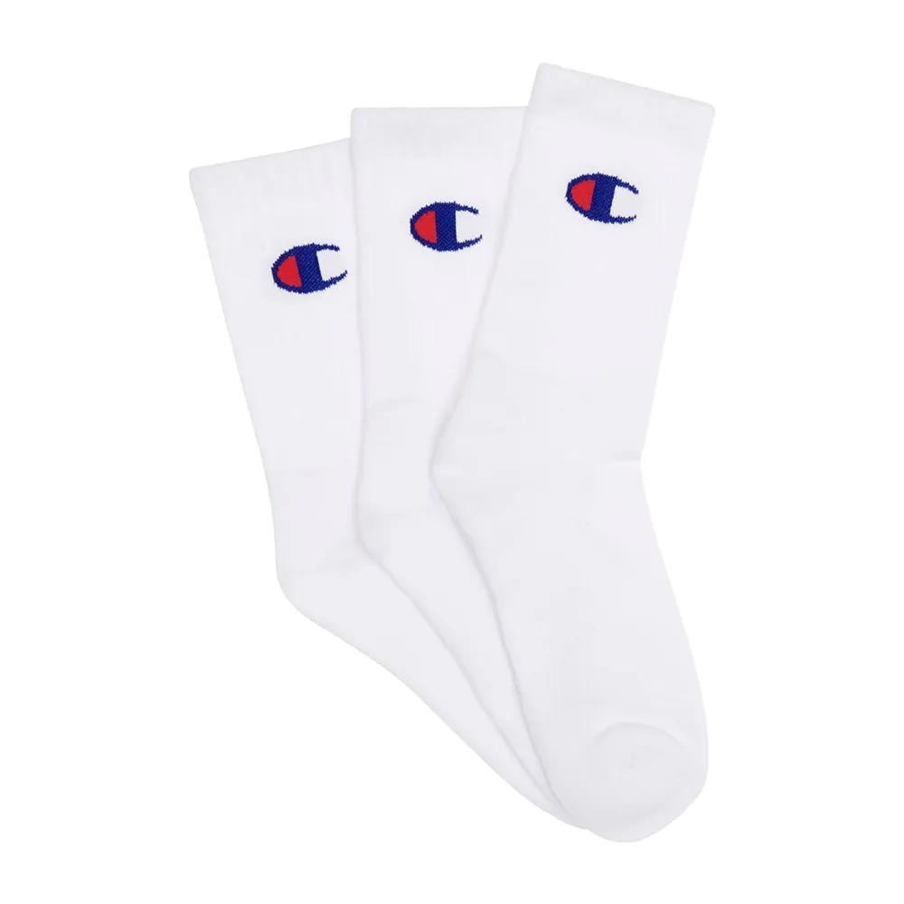 Champion SPS C Logo Crew Sock 3 Pack - White