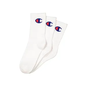 Champion SPS C Logo Quarter Crew Sock 3 Pack - White