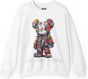 Colorful Bear Unisex Sweatshirt, Matching Sneaker Shirt, Boyfriend Gift, Dad Birthday, Heavy Blend Crewneck, Gift for Him