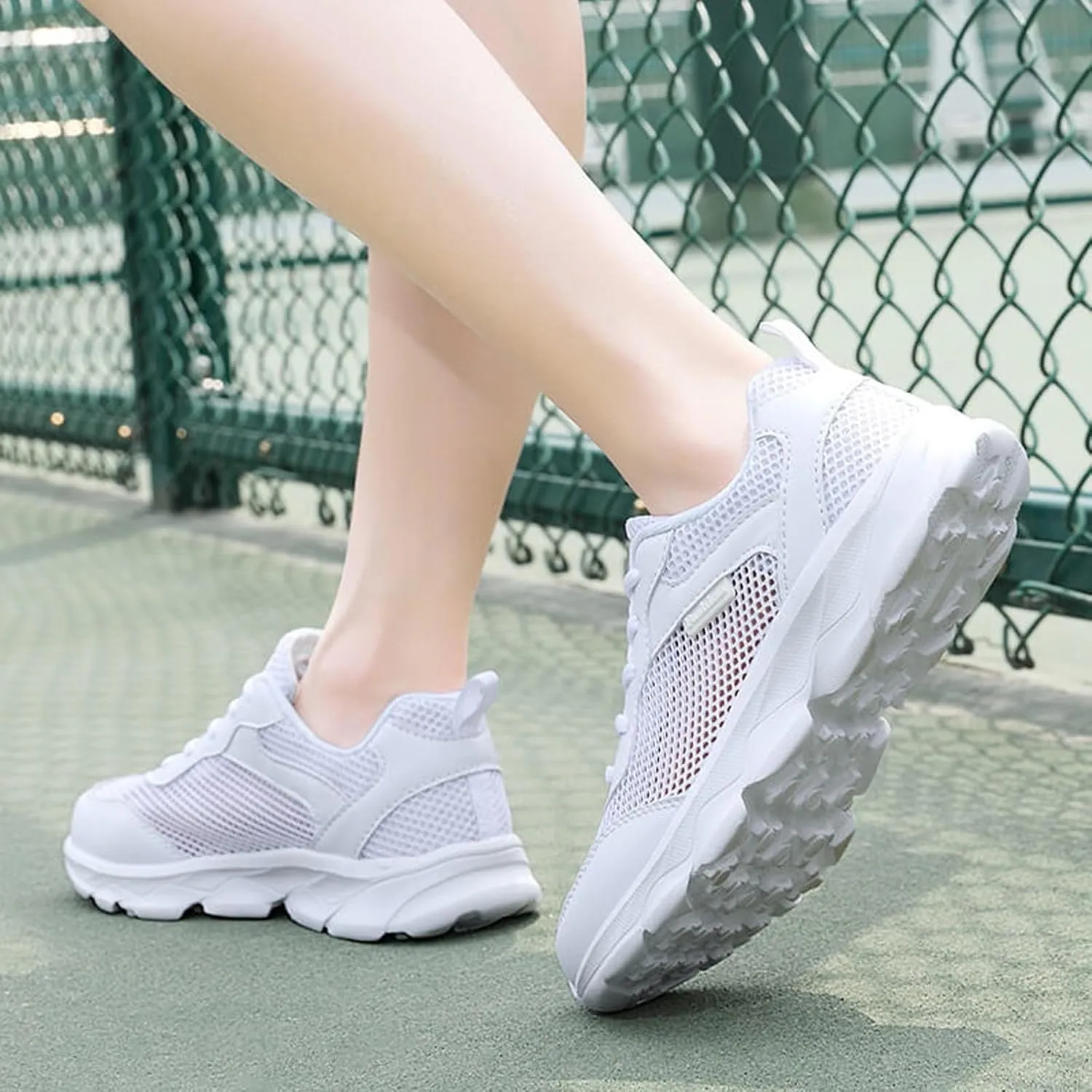 Cushion Comfortable Running Tennis Shoes for Women Slip on Lightweight Casual Tennis Sneakers Labor Work Shoe