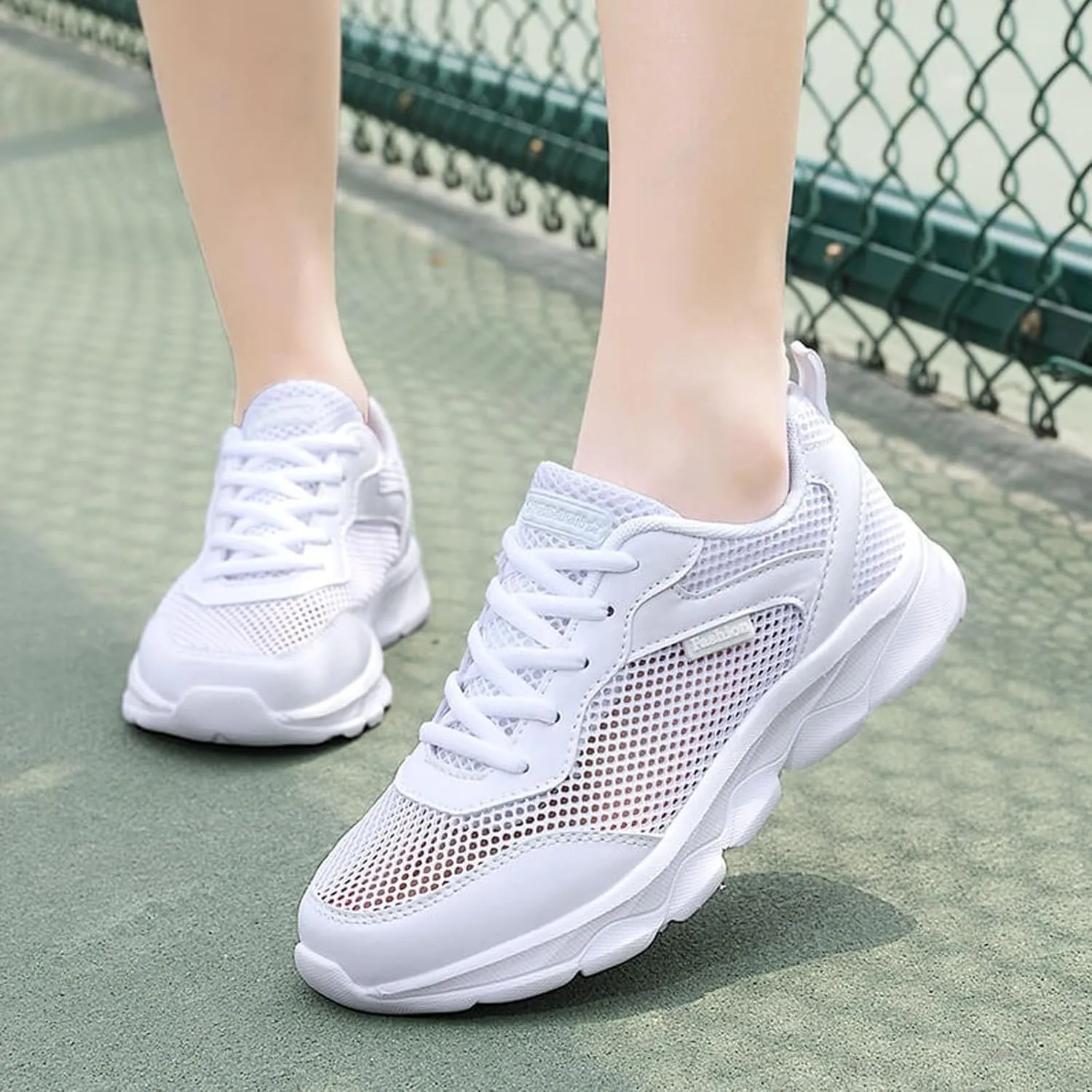 Cushion Comfortable Running Tennis Shoes for Women Slip on Lightweight Casual Tennis Sneakers Labor Work Shoe