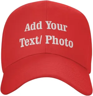 Custom Baseball Cap with Your Text, Personalized Trucker Hat Customized Caps