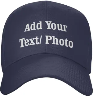 Custom Baseball Cap with Your Text, Personalized Trucker Hat Customized Caps
