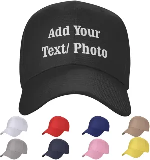 Custom Baseball Cap with Your Text, Personalized Trucker Hat Customized Caps