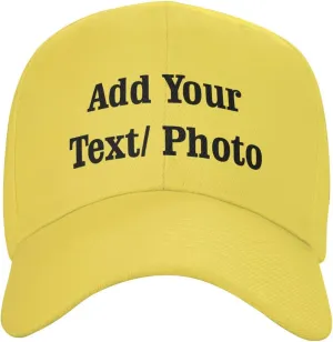 Custom Baseball Cap with Your Text, Personalized Trucker Hat Customized Caps