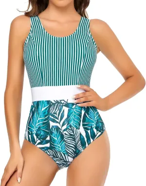 Edelqual Women's One Piece Swimsuit High Waisted Tummy Control Cutout Bathing Suit Monokini