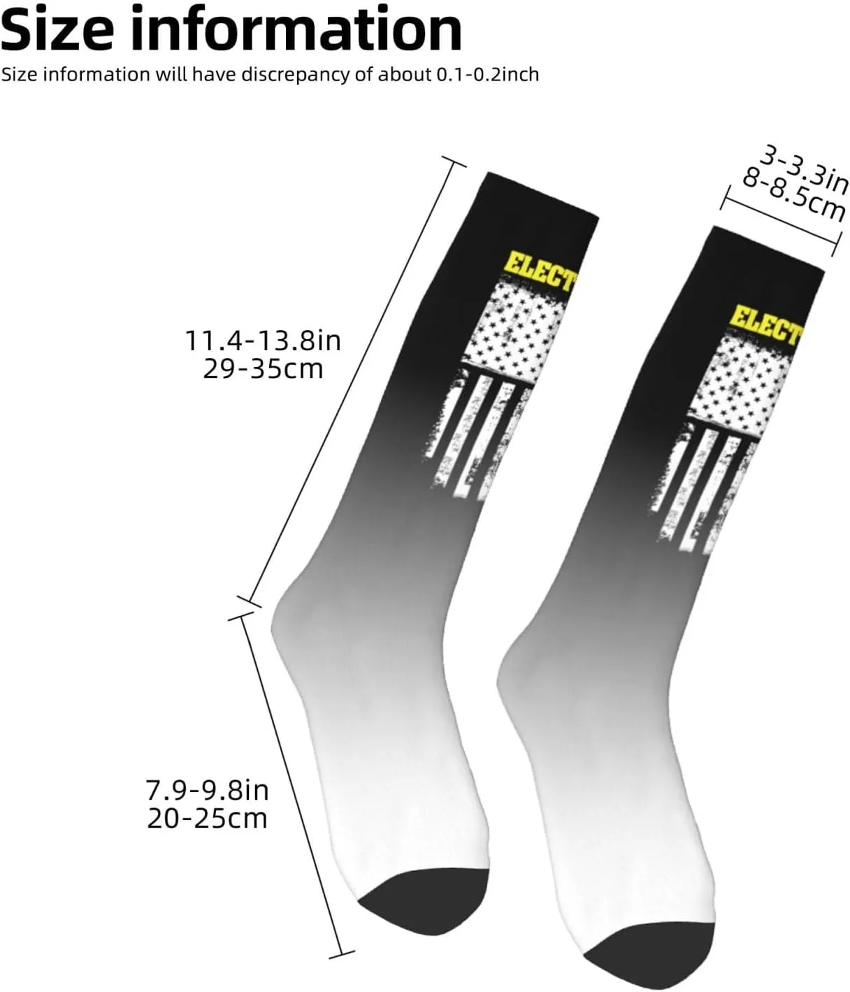 Electrician Usa Flag American Compression Socks For Women Men'S Fun Dress Socks - Funny Novelty Crew Socks
