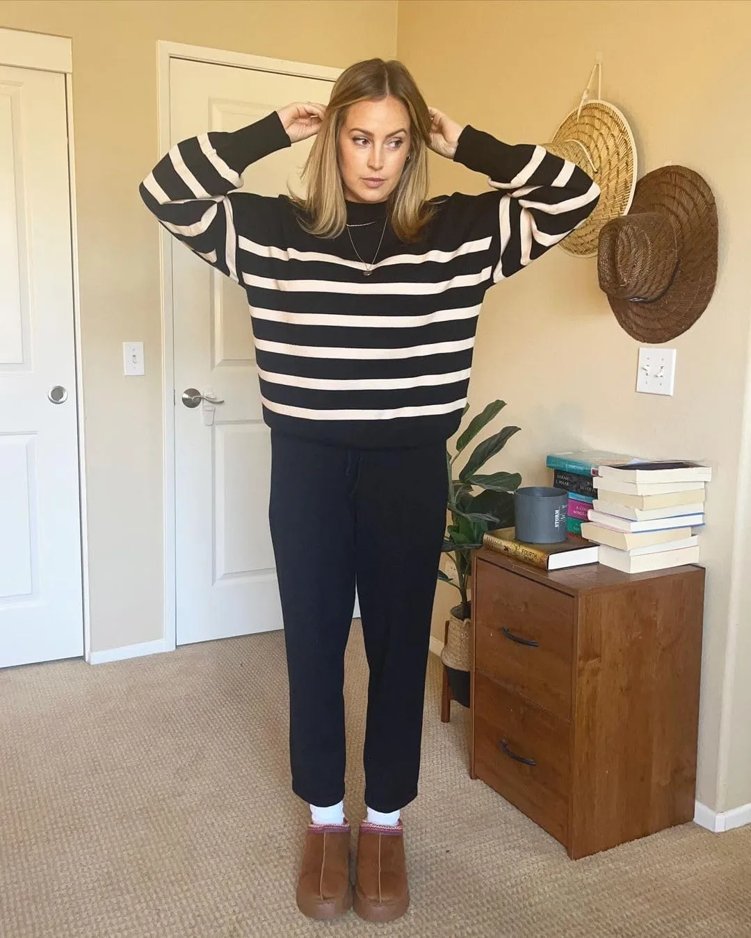 ETCYY NEW Women's Sweater Sets 2 Piece Outfits Lounge Sets with Knit Sweater Tops and Sweatpants