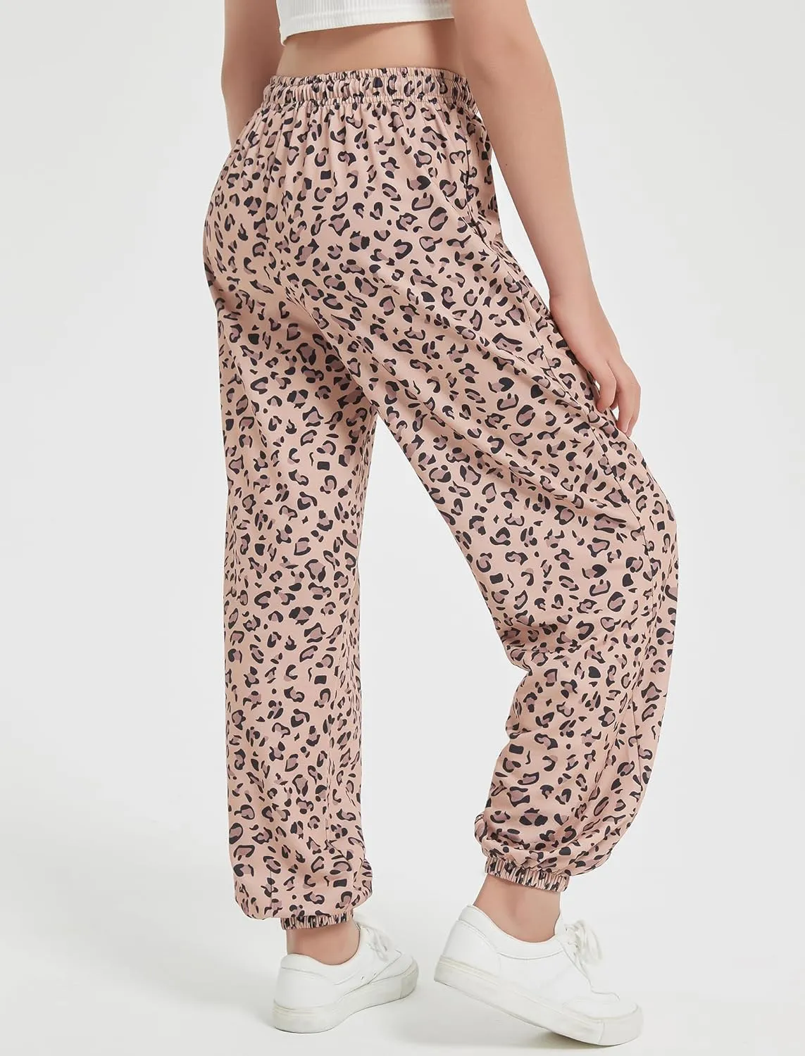 EXARUS 3 Pack Girls Sweatpants Letter Graphic Print with Pockets Sweat Pants High Waisted Cute Joggers 6-14Y