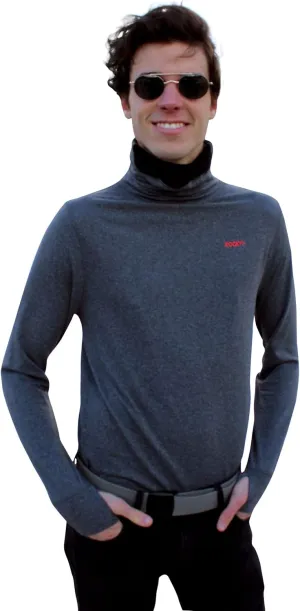 Face Mask Shirt - Mock Turtleneck (Gaiter-Neck Protection) Thermal Men & Women - Long Sleeve, High Coverage Base Layer