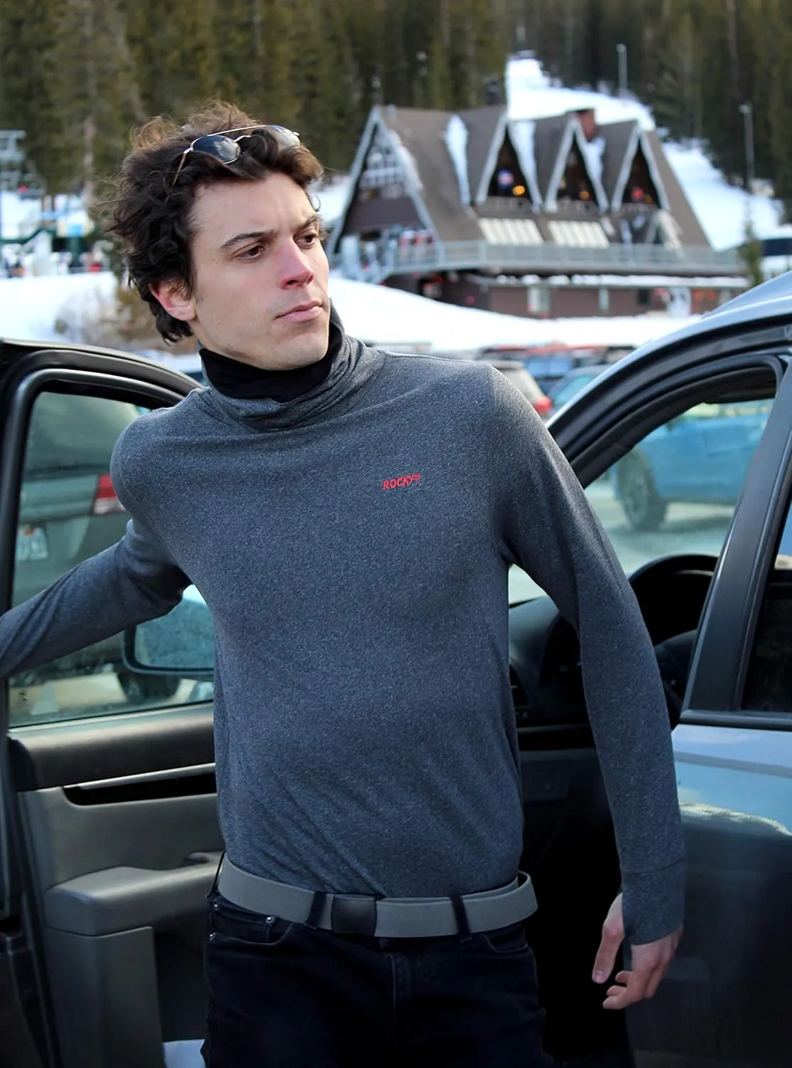 Face Mask Shirt - Mock Turtleneck (Gaiter-Neck Protection) Thermal Men & Women - Long Sleeve, High Coverage Base Layer